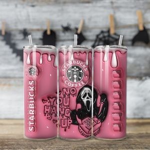 20 oz insulated ghostface tumbler
